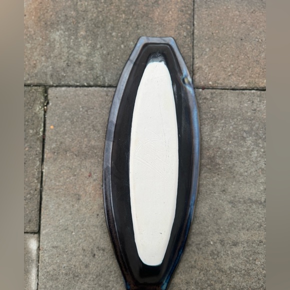 Bill Campbell Flambeaux Crystalline Art Pottery Signed Platter Tray 15”L - Picture 11 of 12